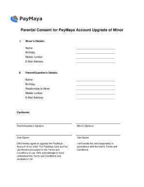 paymaya parental consent form|Upgrade Account to get more out of Maya .